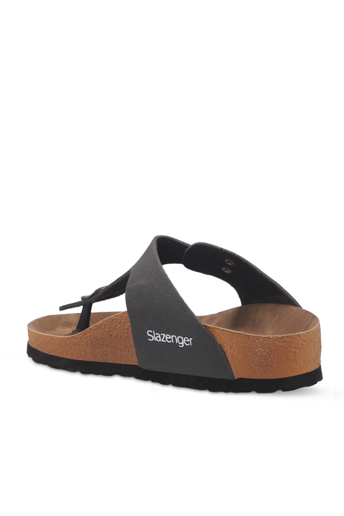 LUKE Kadın Parmak Arası Siyah Nubuk Terlik - Görsel 4