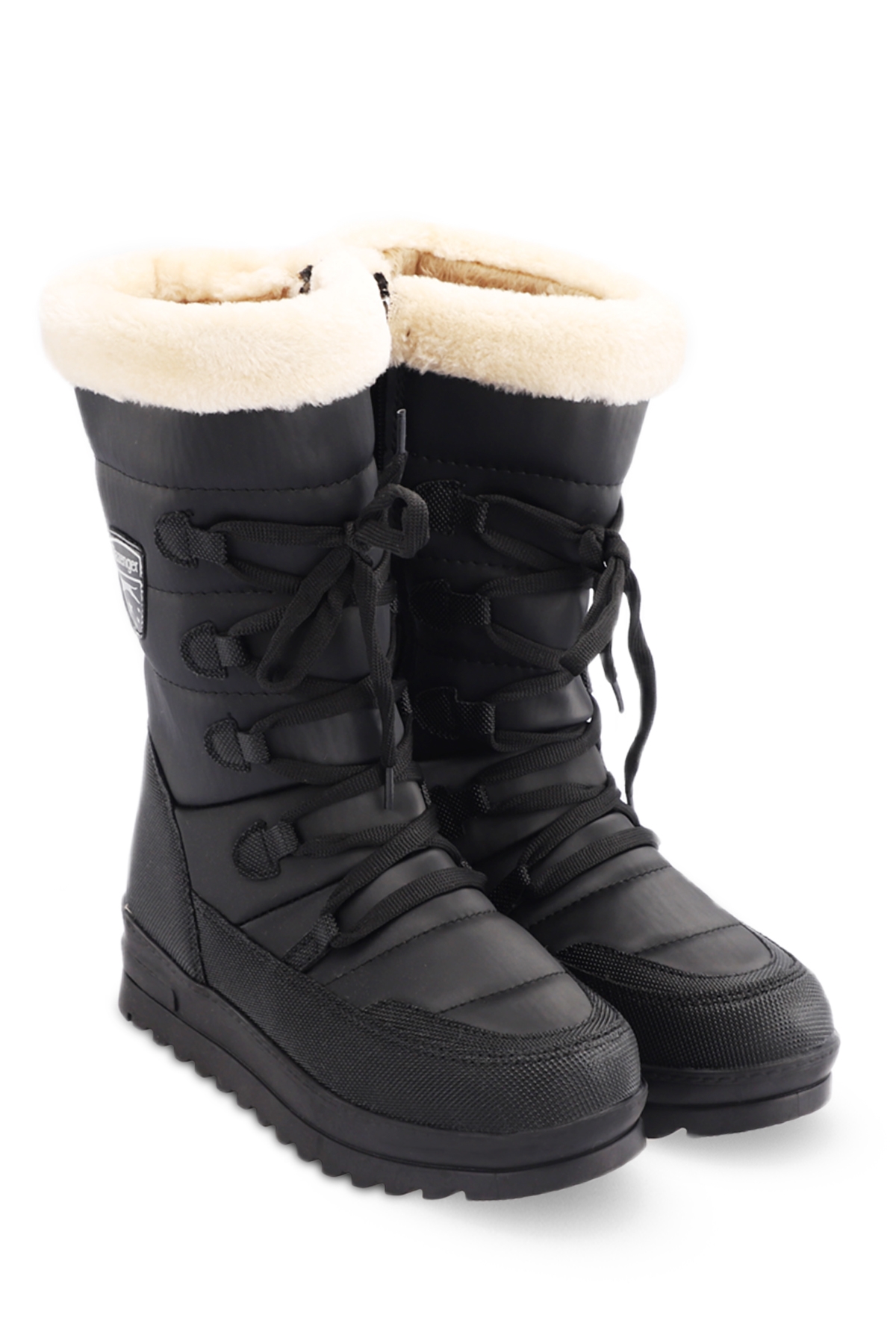 HOPE IN Kadın Fermuarlı Siyah / Bej Bot - Görsel 3