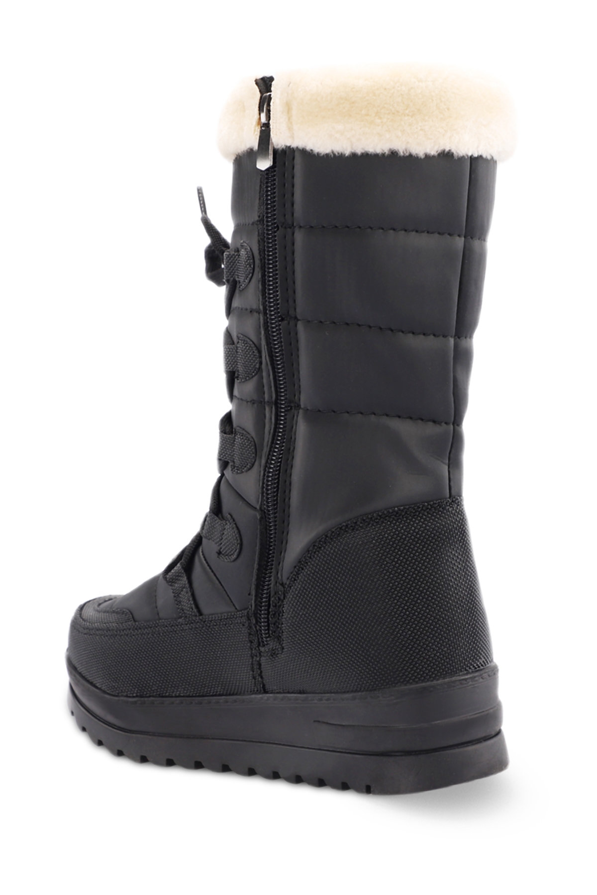 HOPE IN Kadın Fermuarlı Siyah / Bej Bot - Görsel 4