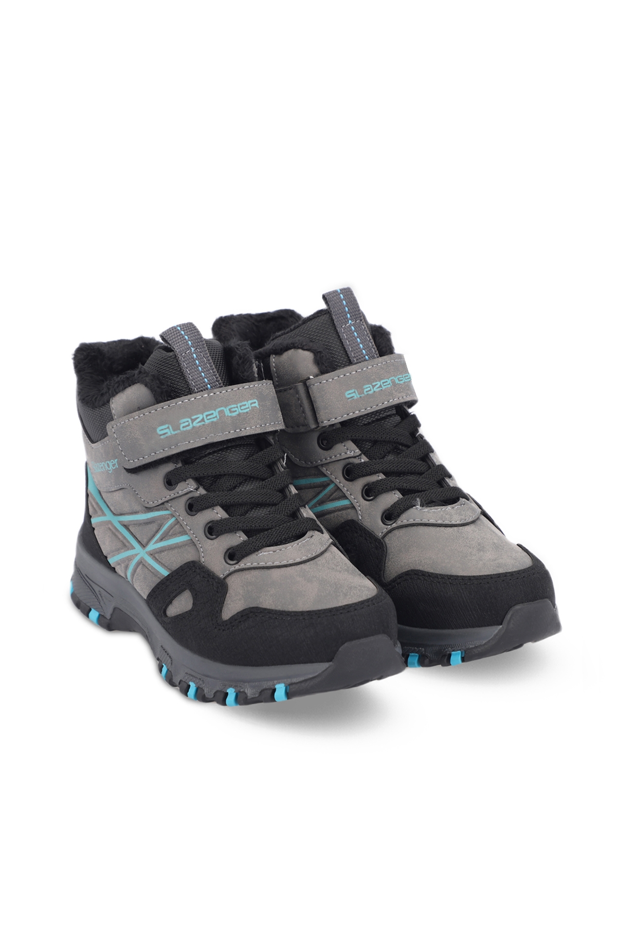 NESKE IN Erkek Çocuk Cırt Cırtlı Koyu Gri Bot - Görsel 3