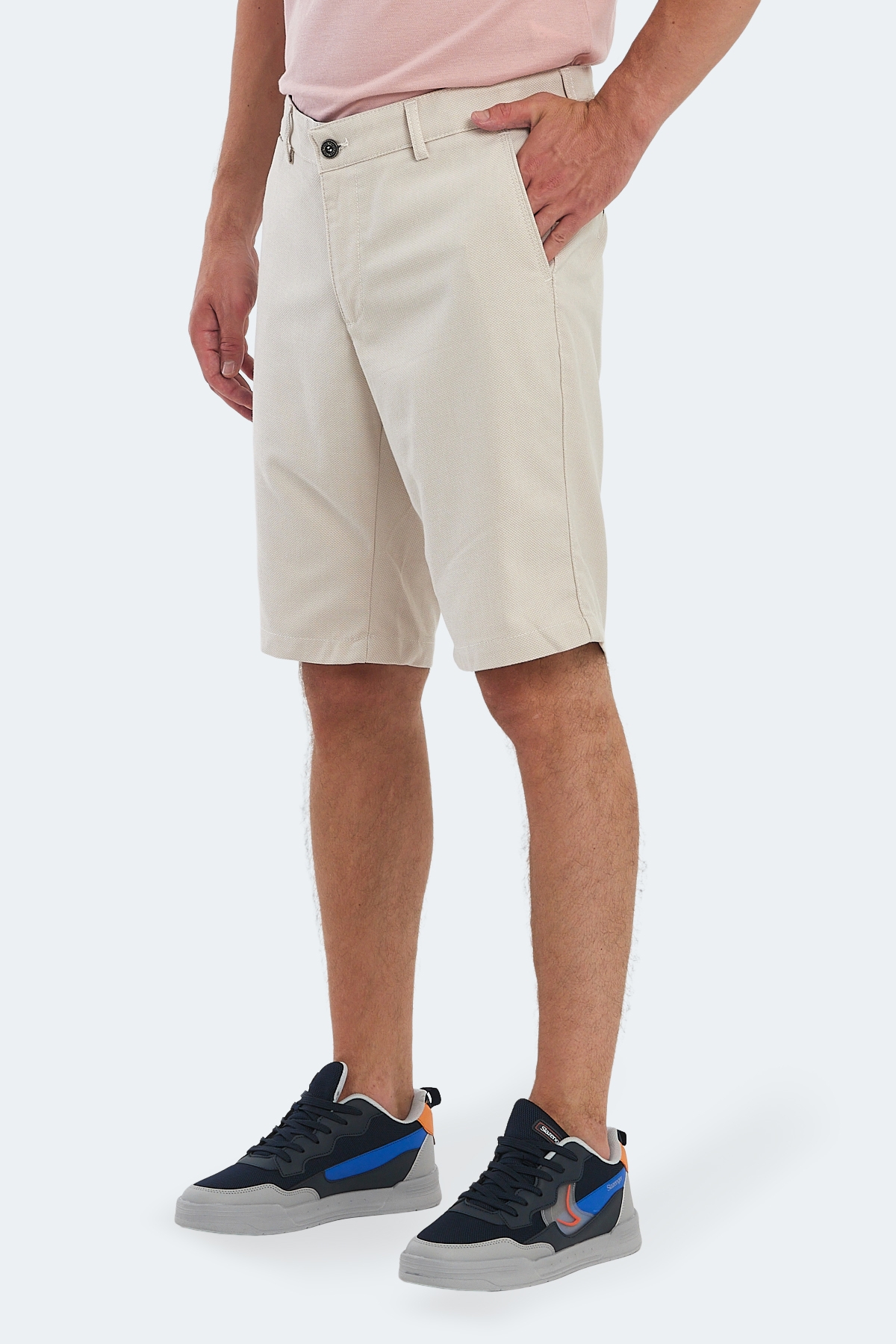 Slazenger EASILY Erkek Cepli Taş Gri Şort