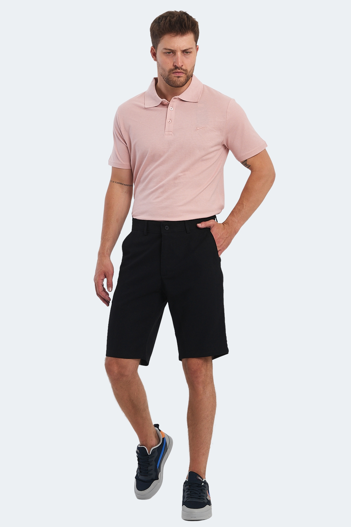 Slazenger EASILY Erkek Cepli Siyah Şort — 5