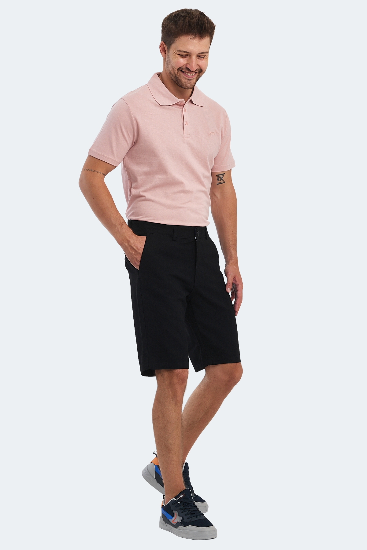 Slazenger EASILY Erkek Cepli Siyah Şort — 7