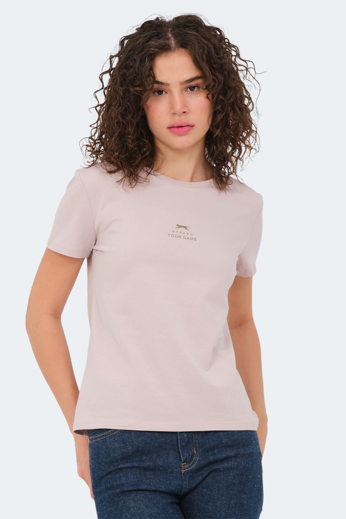 Slazenger VIRAJ Kadın Taş Gri Tişört