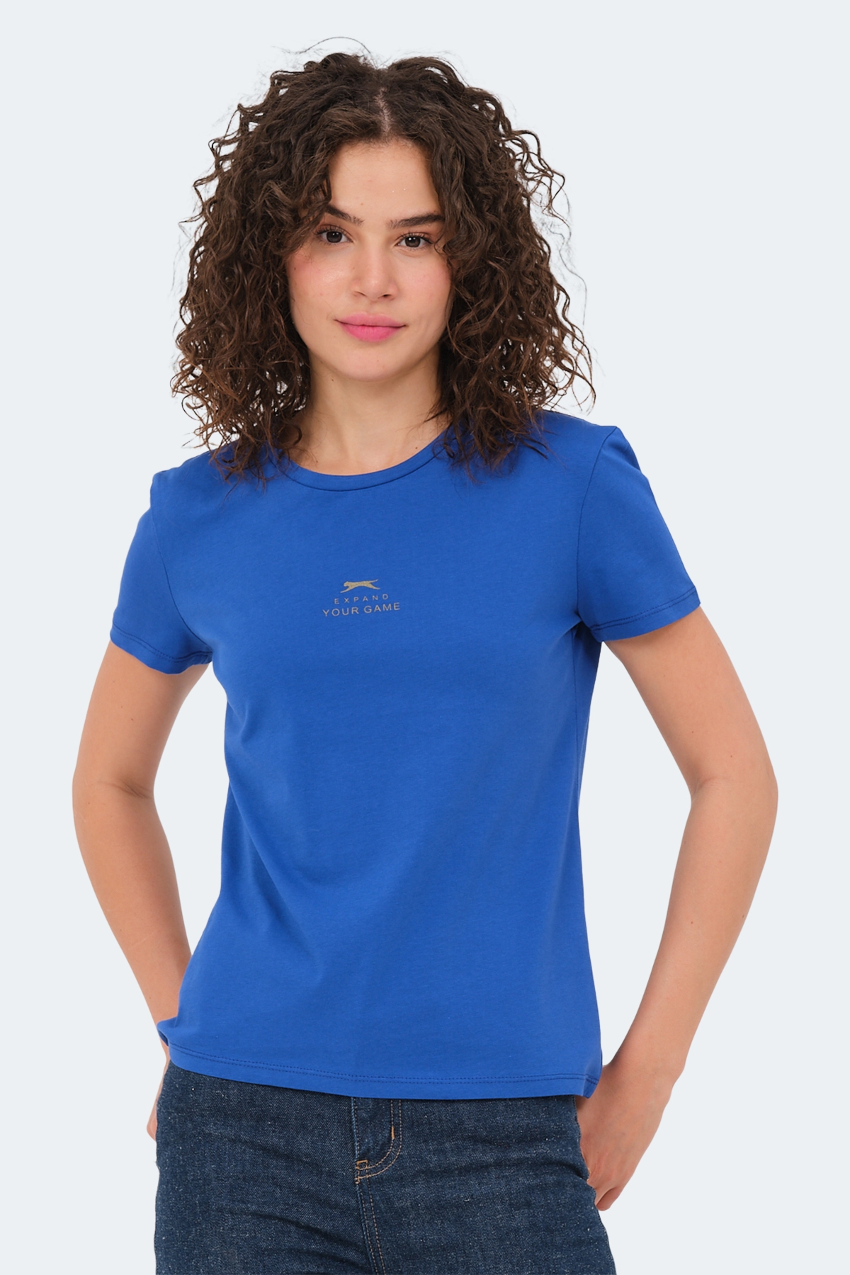 Slazenger VIRAJ Kadın Saks Mavi Tişört