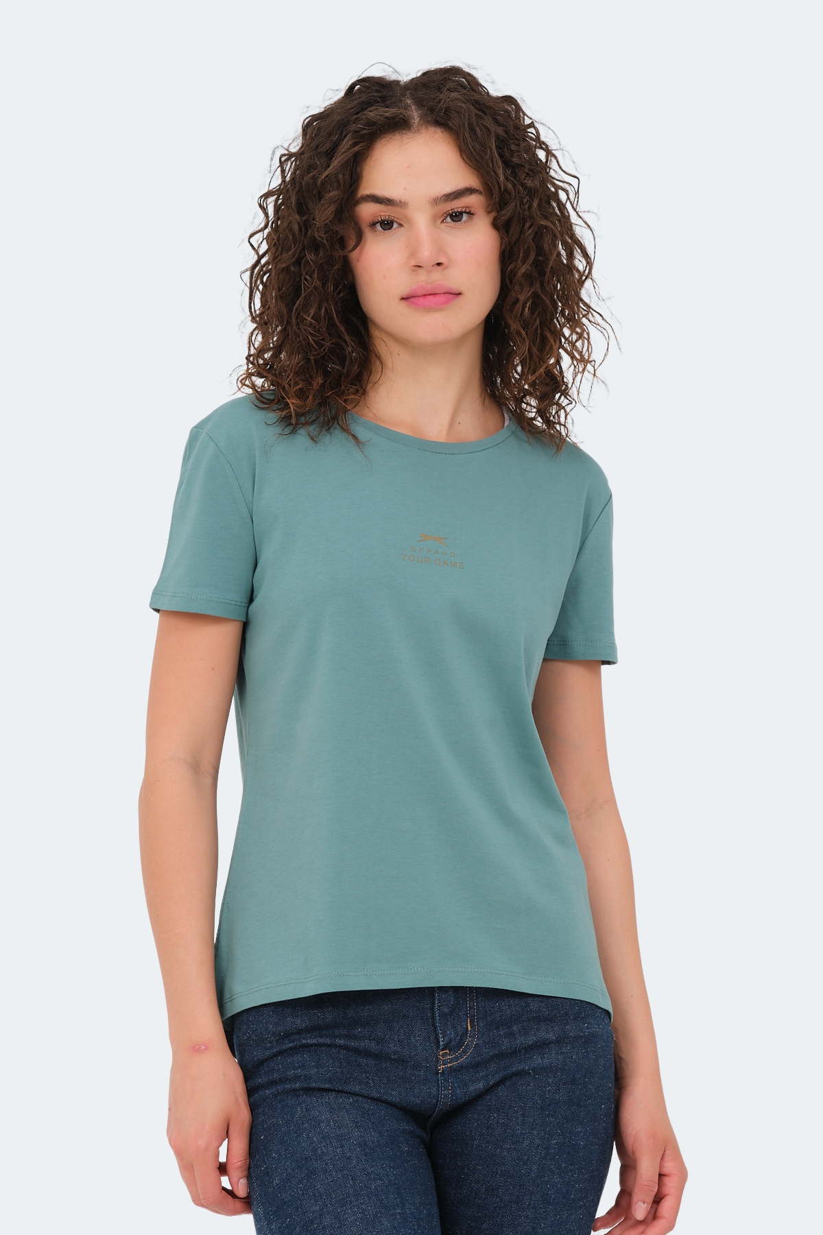 Slazenger VIRAJ Kadın Su Yeşili Tişört