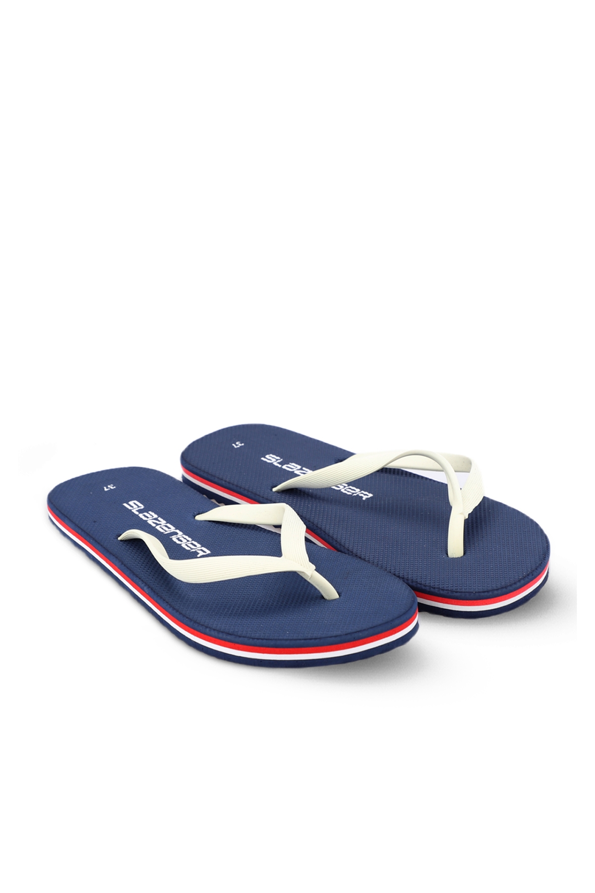 VICTORA Kadın Parmak Arası Mavi / Beyaz Terlik - Görsel 3