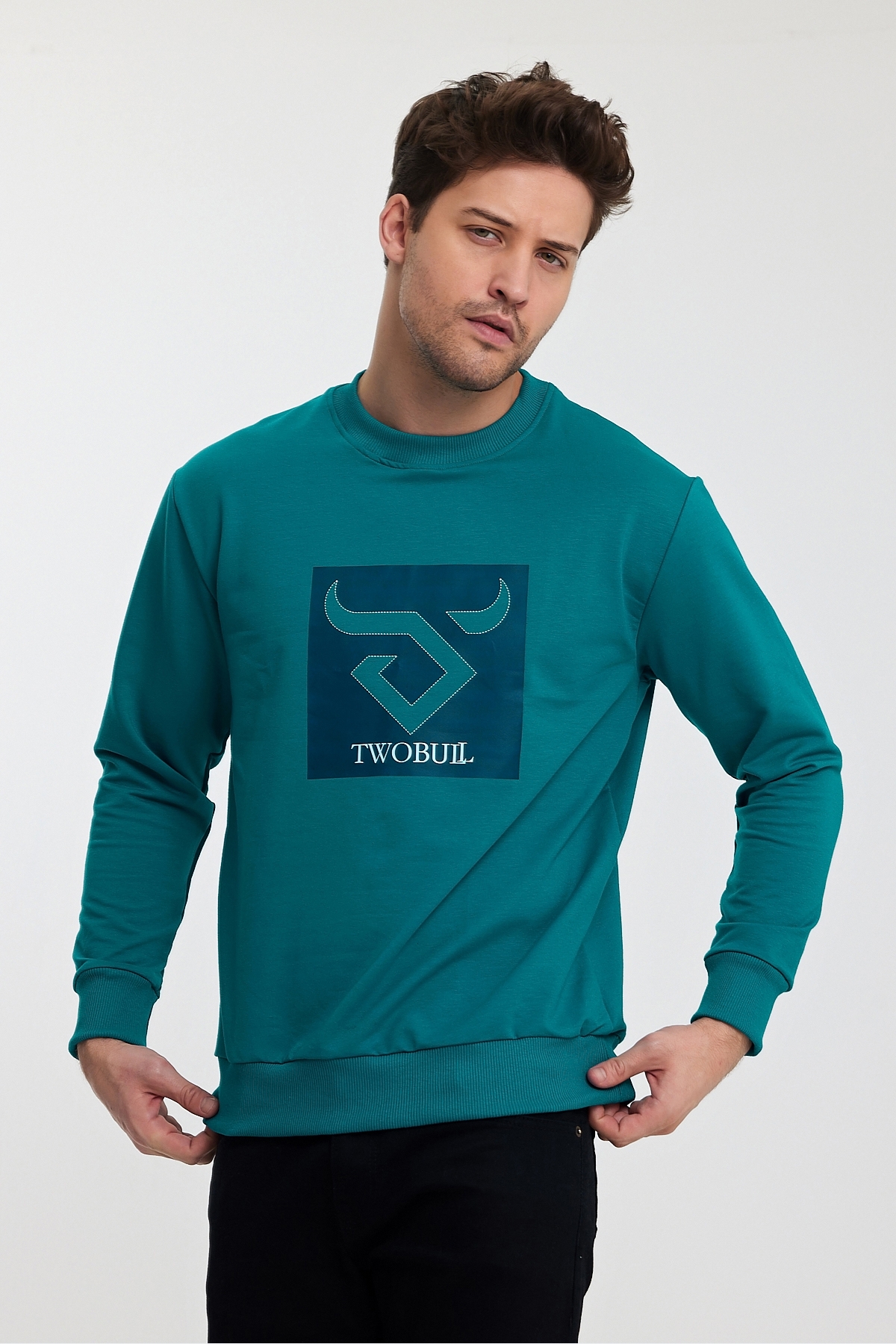 Twobull OSLO Erkek Petrol Sweatshırt — 3