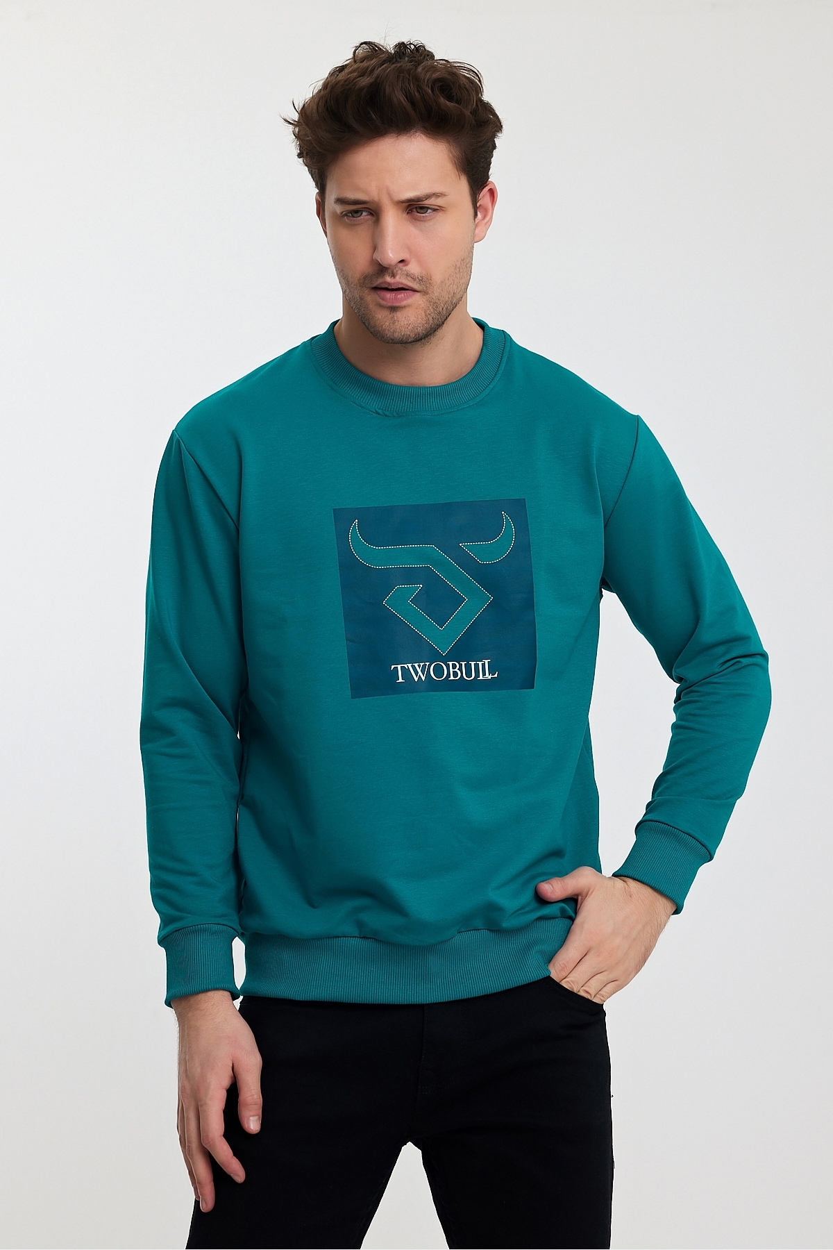 Twobull OSLO Erkek Petrol Sweatshırt — 4