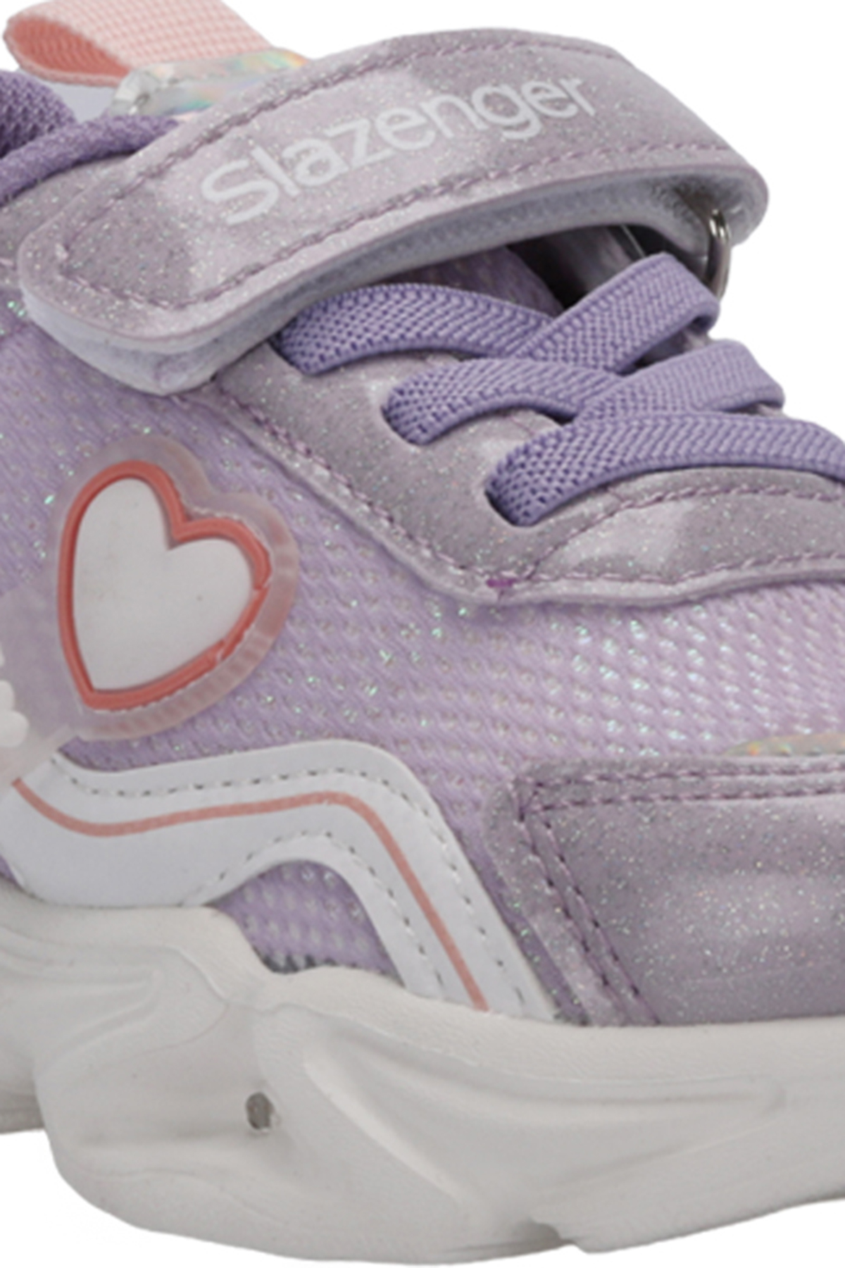 KLARION Kız Çocuk Cırt Cırtlı Işıklı Taban Mor / Pembe Günlük Spor Ayakkabısı - Görsel 5