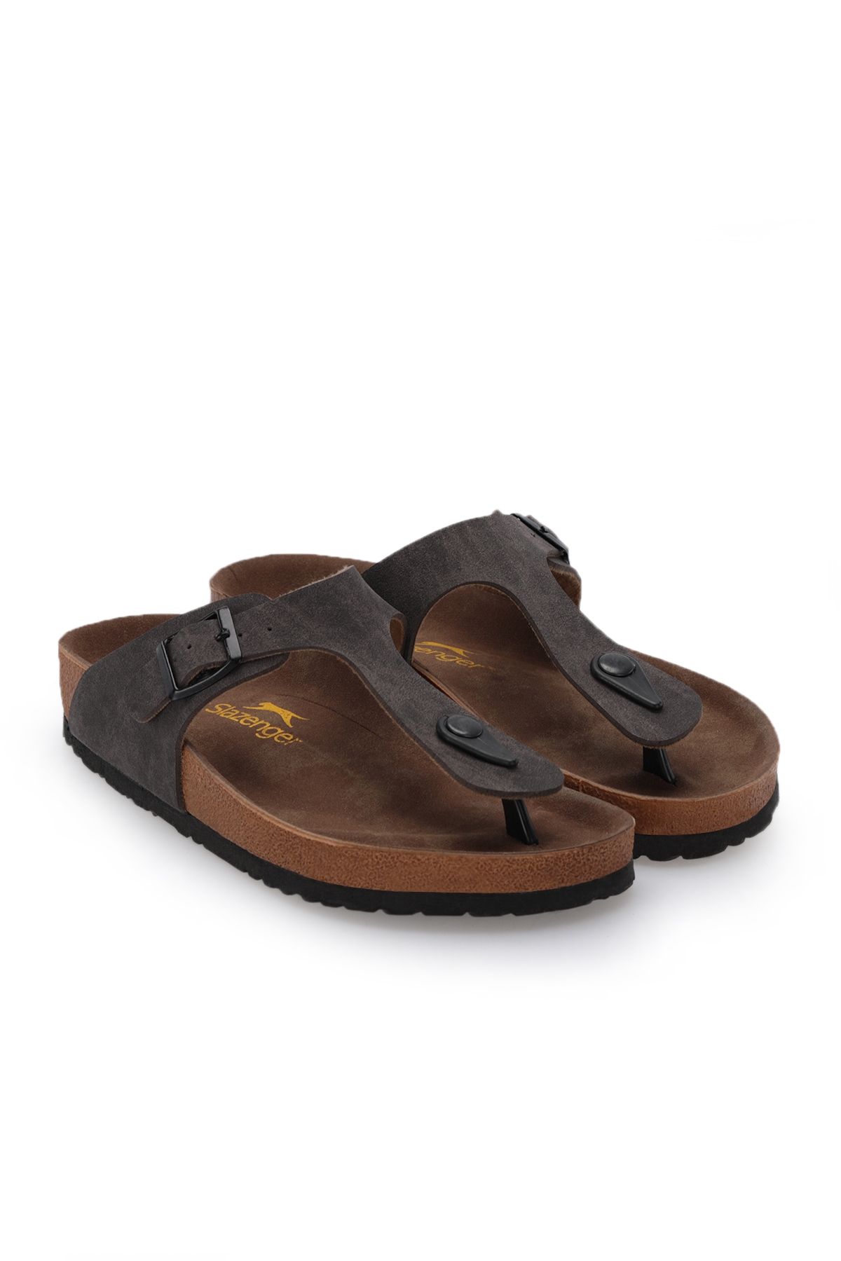 LUKE Kadın Parmak Arası Kahve Nubuk Terlik - Görsel 3