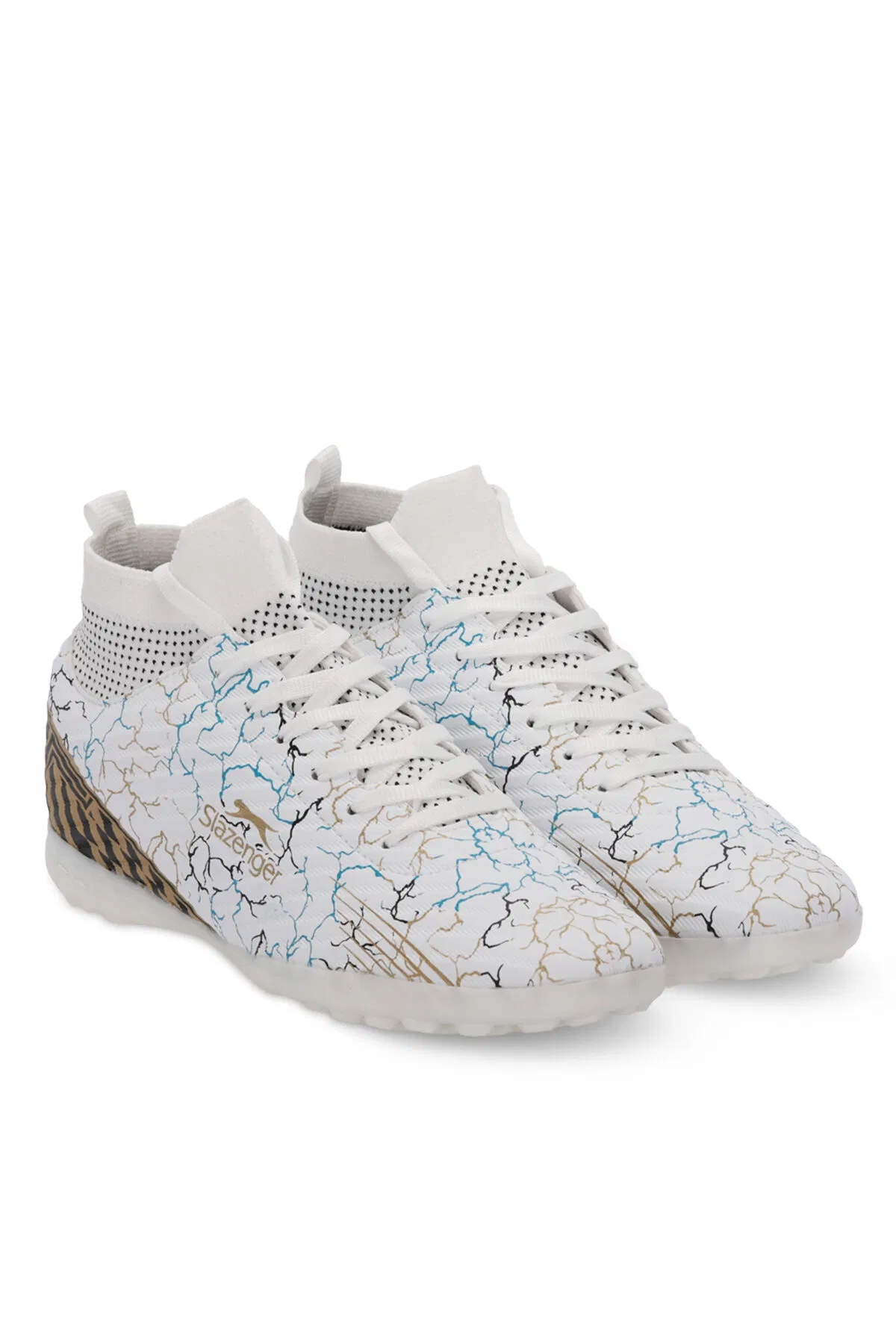 CORNER Erkek Halı Saha Beyaz / Mavi Futbol Ayakkabısı - Görsel 3