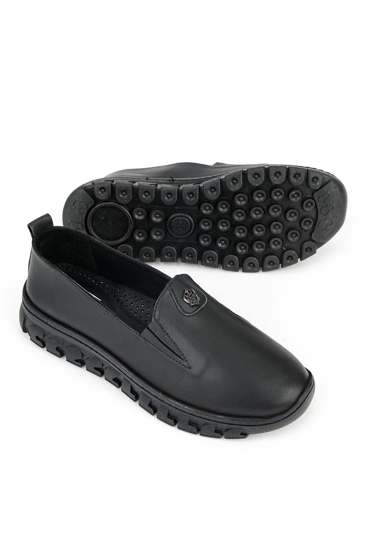 Kadın Hakiki Deri Konfor Ayakkabı 153387Z02025 Siyah - Görsel 5