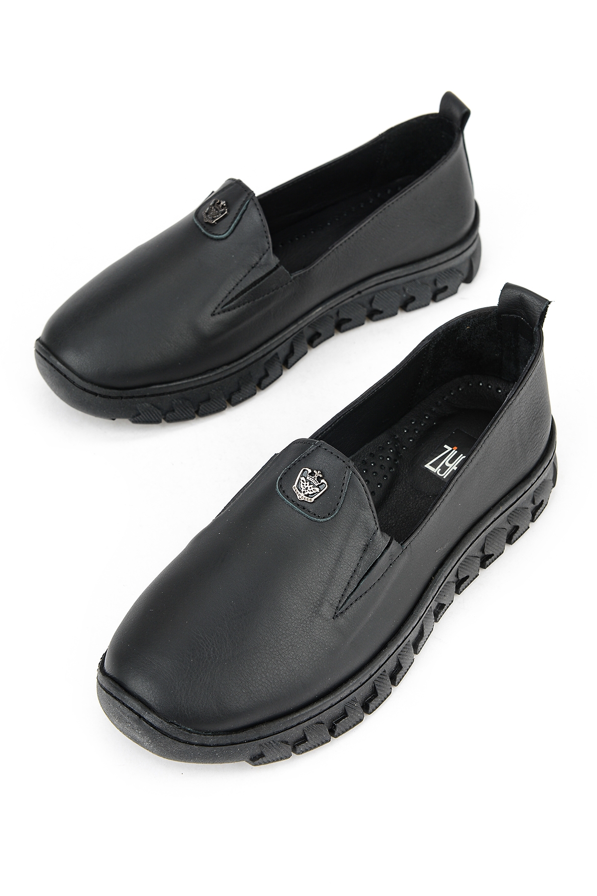 Kadın Hakiki Deri Konfor Ayakkabı 153387Z02025 Siyah - Görsel 6