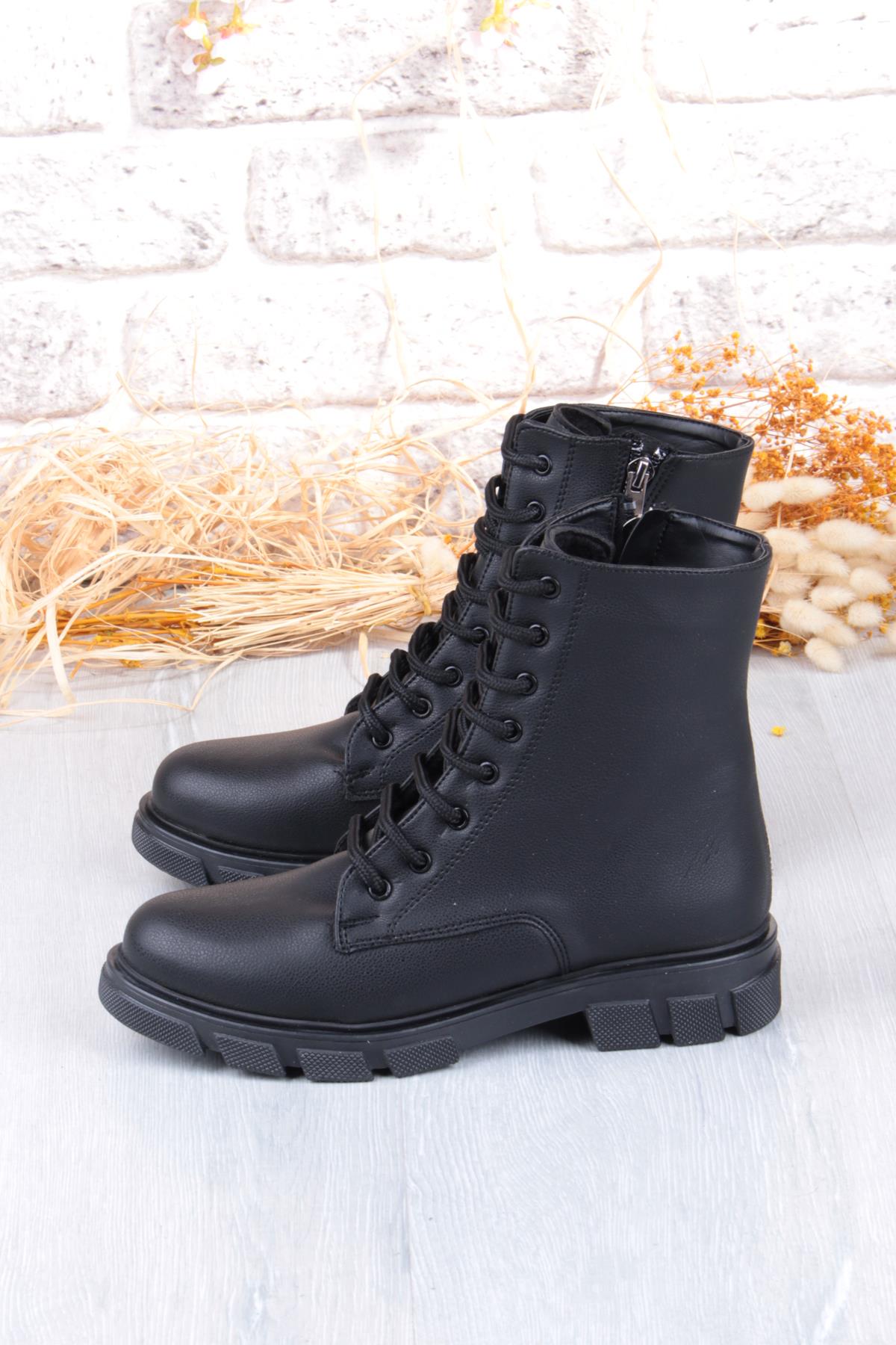 6085 Sedef Rahat Hafif Kaymaz Taban Sıcak Astar Kadın Bot - Görsel 6