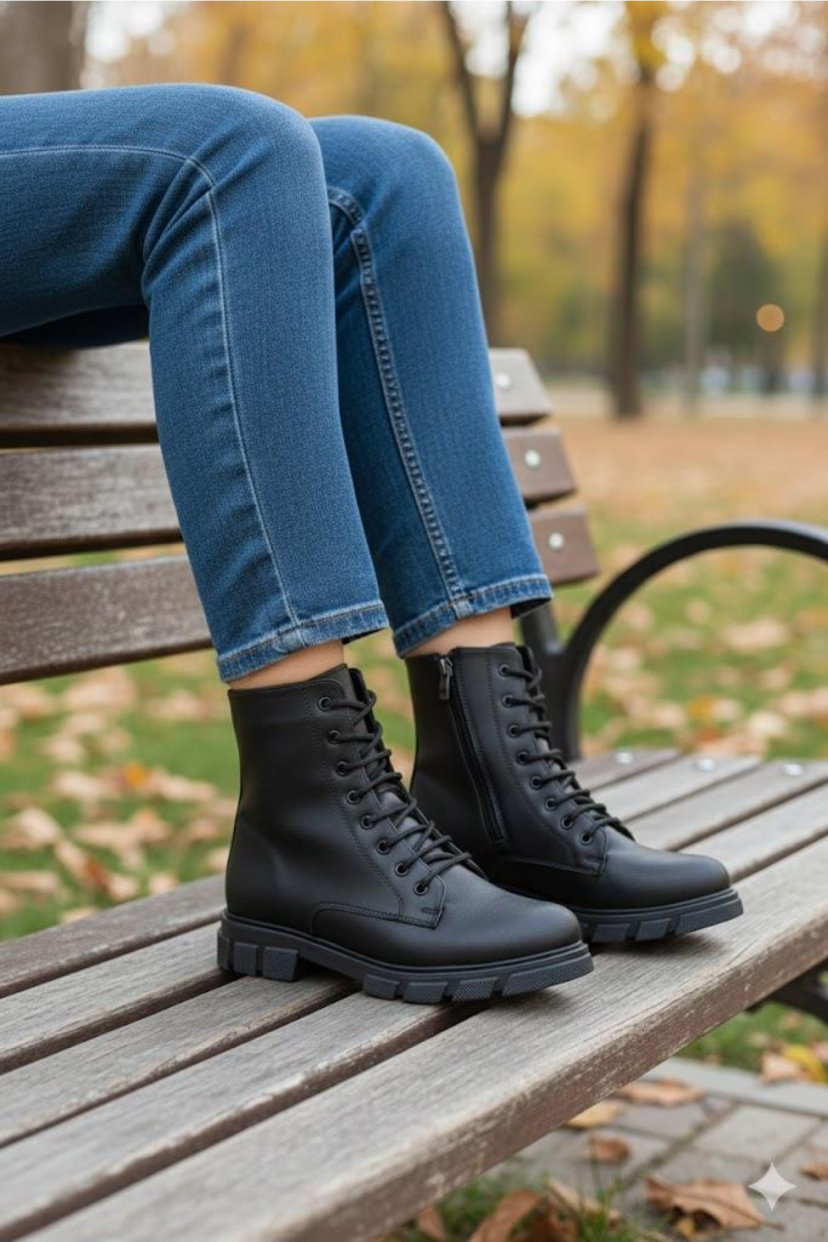 6085 Sedef Rahat Hafif Kaymaz Taban Sıcak Astar Kadın Bot - Görsel 7