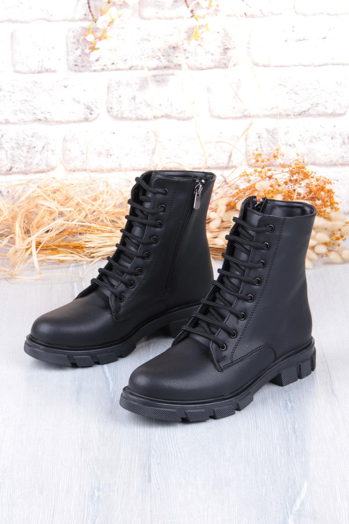 6085 Sedef Rahat Hafif Kaymaz Taban Sıcak Astar Kadın Bot - Görsel 8