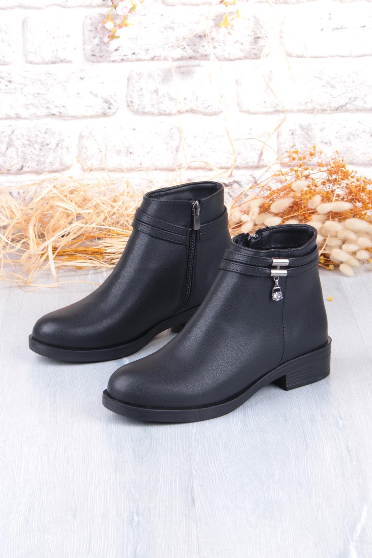 51154 Sedef Rahat Esnek Sıcak Astar Kaymaz Taban Kadın Bot - Görsel 6