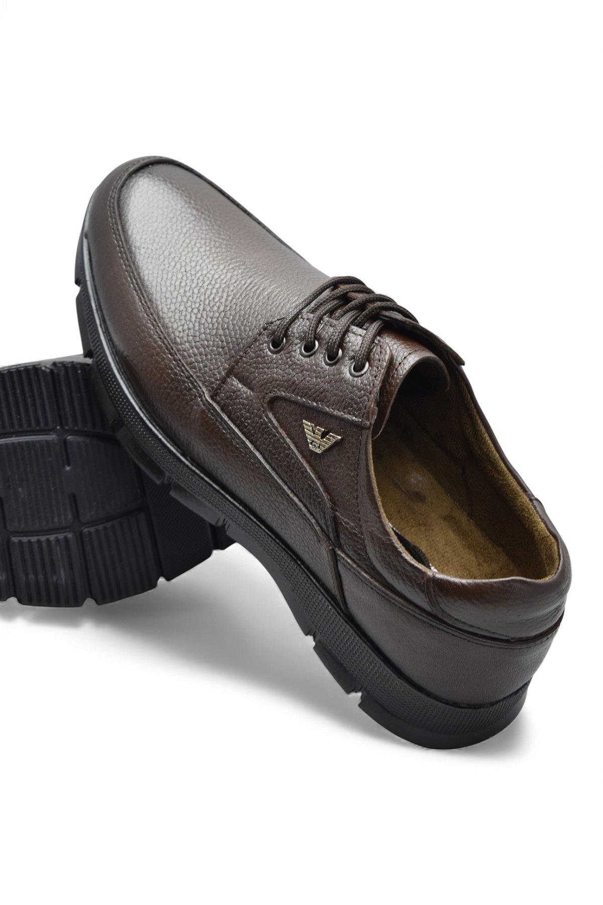 301 Ortopedik Topuk Masajlı Hakiki Deri Erkek Ayakkabı Kışlık Erkek Deri Ayakkabı - Görsel 9