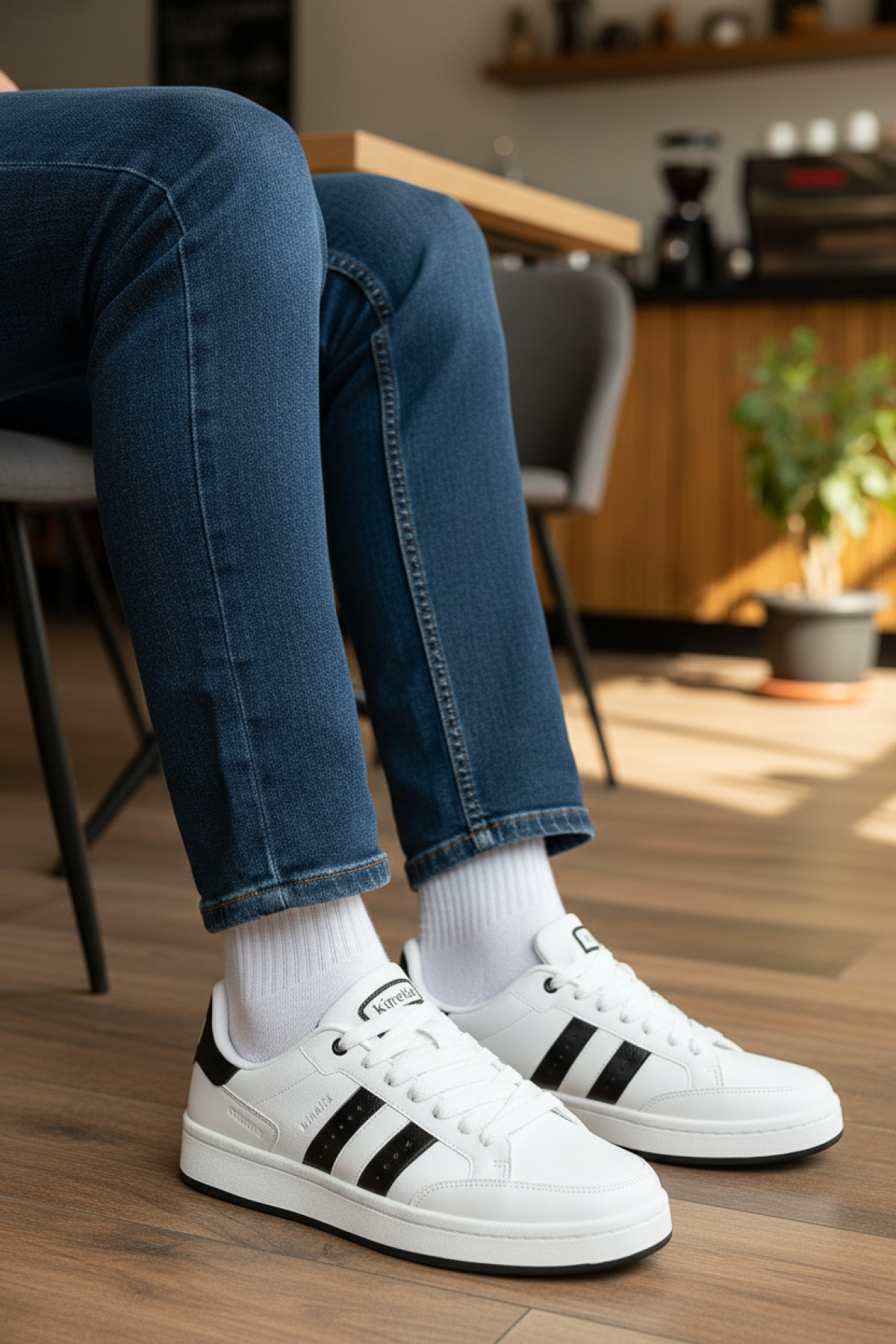 COLLEGE PU 5PR Beyaz Erkek Sneaker - Görsel 3