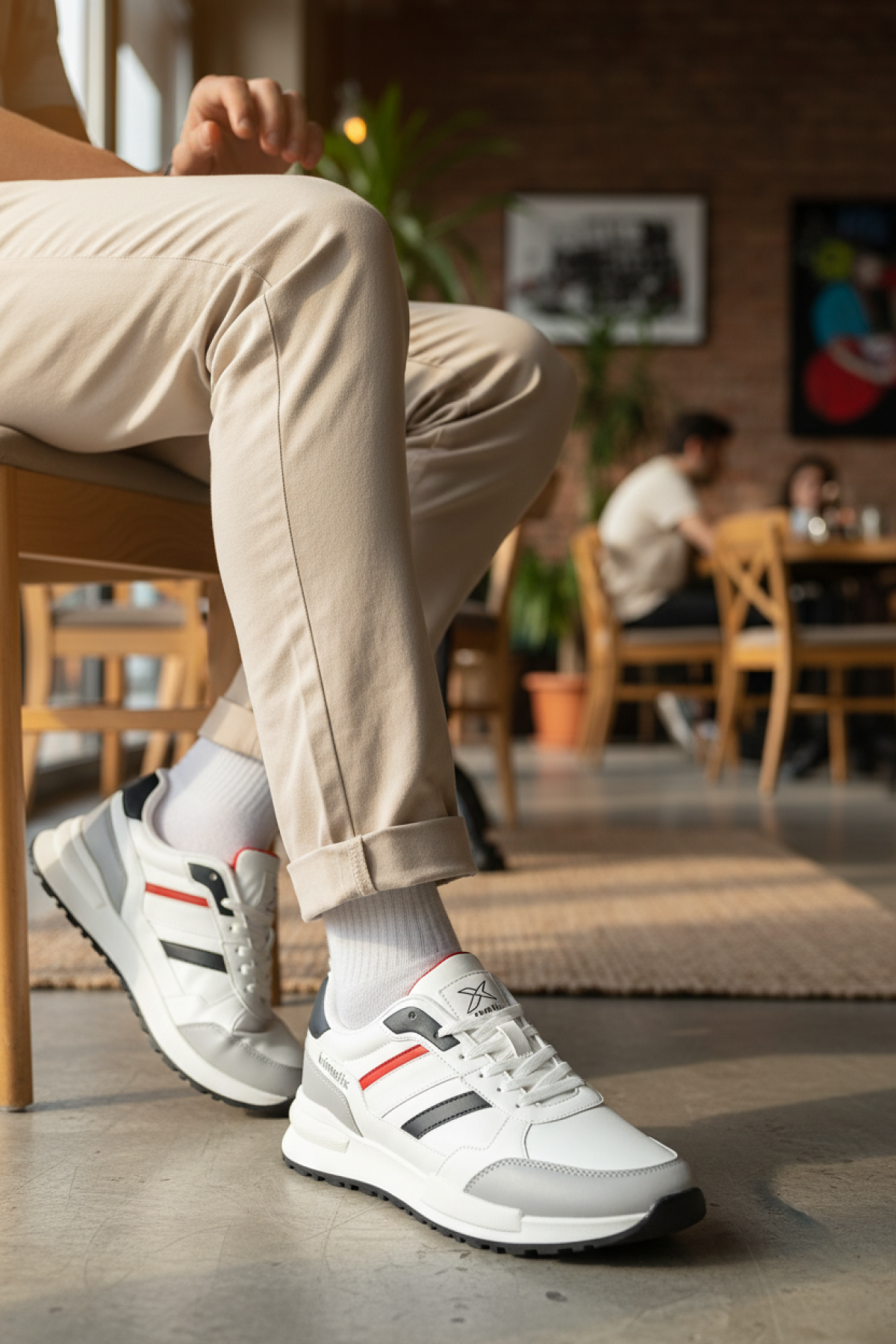 KONTRA PU 5PR Beyaz Erkek Sneaker - Görsel 3