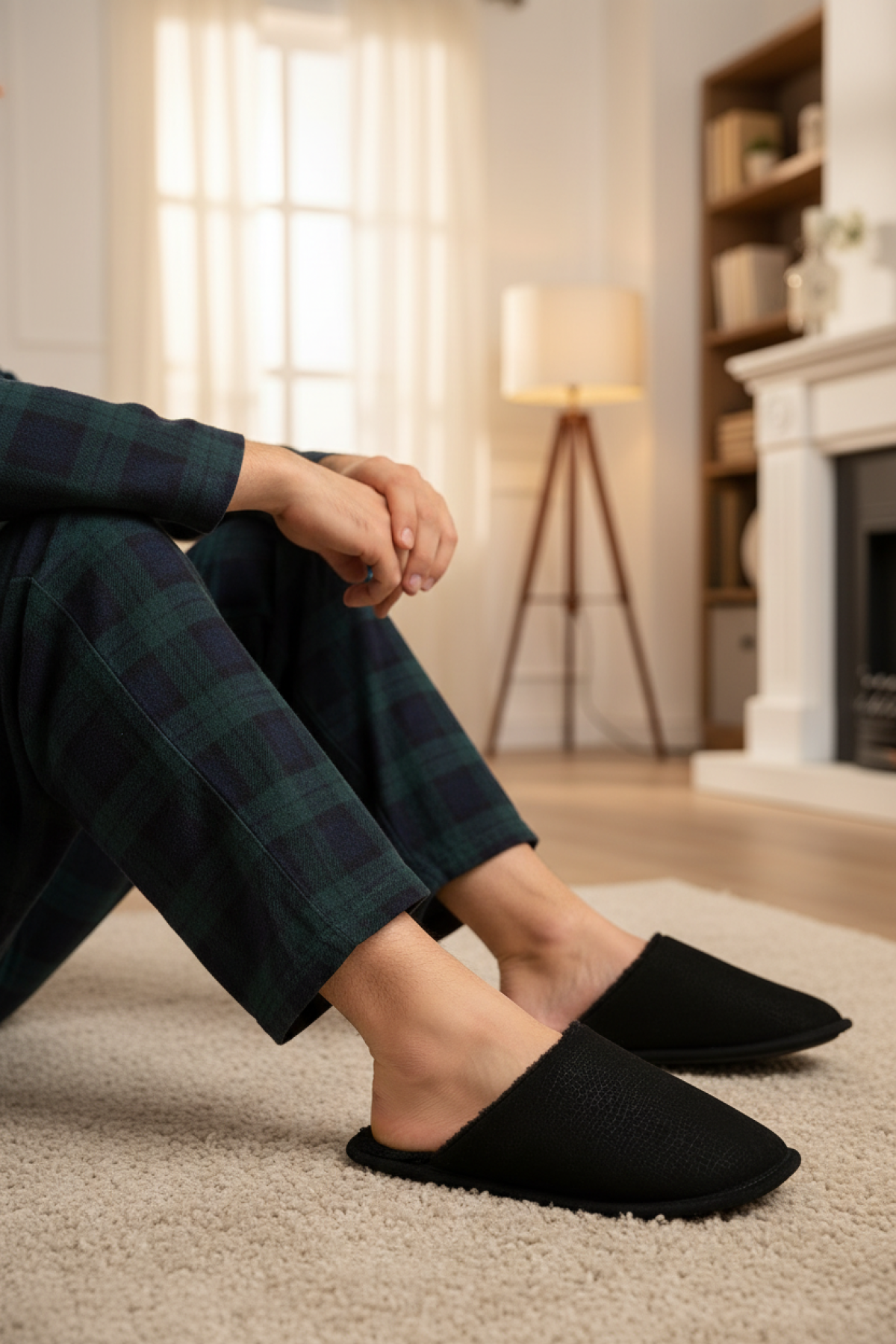 608070.M4PR Siyah Erkek Ev Terliği - Görsel 3