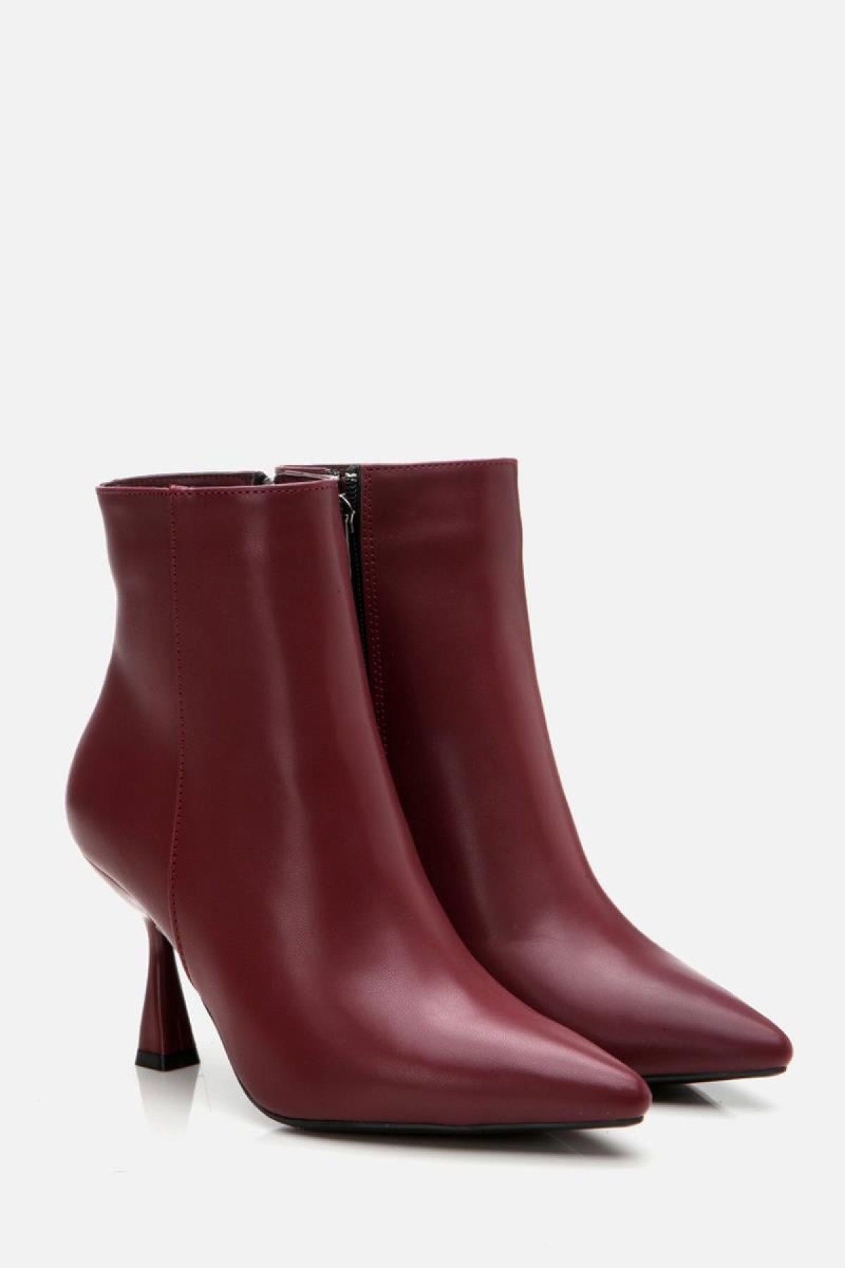 Bordo Kadın Topuklu Bot - Görsel 3