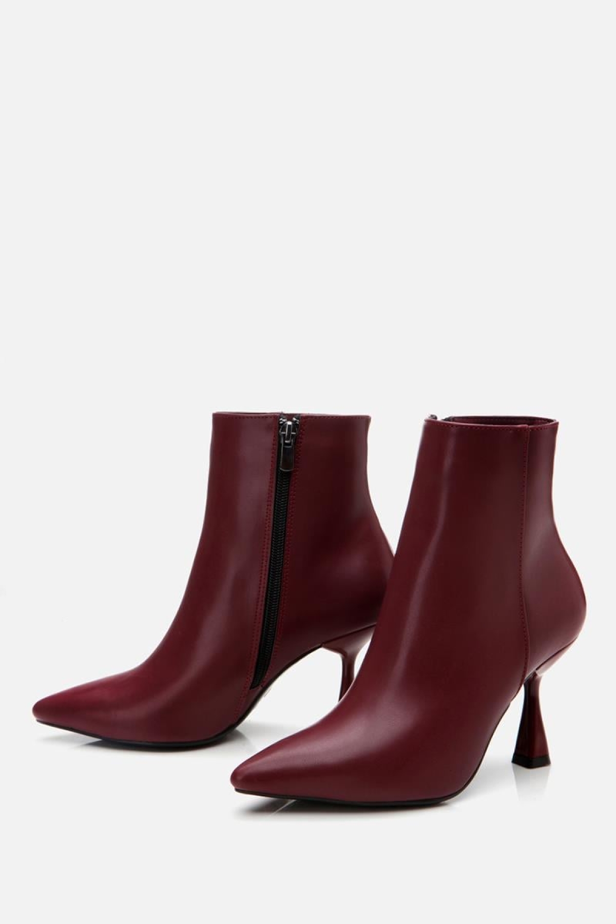 Bordo Kadın Topuklu Bot - Görsel 5