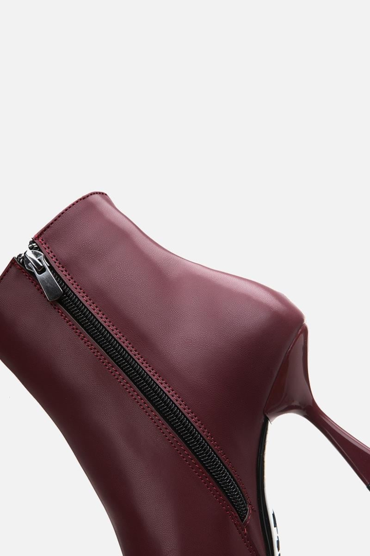Bordo Kadın Topuklu Bot - Görsel 9
