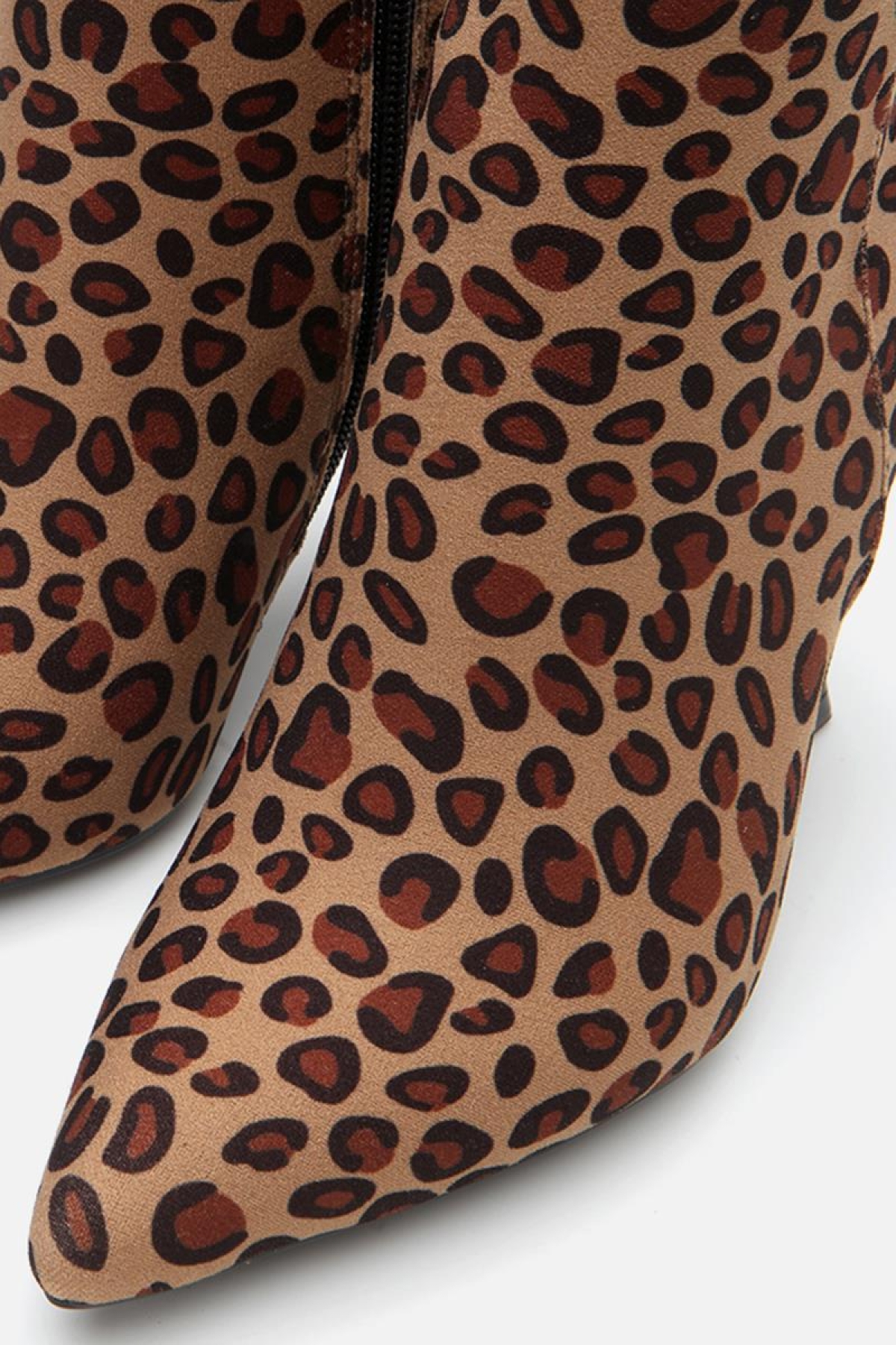 Leopar Desenli Kadın Topuklu Bot - Görsel 4