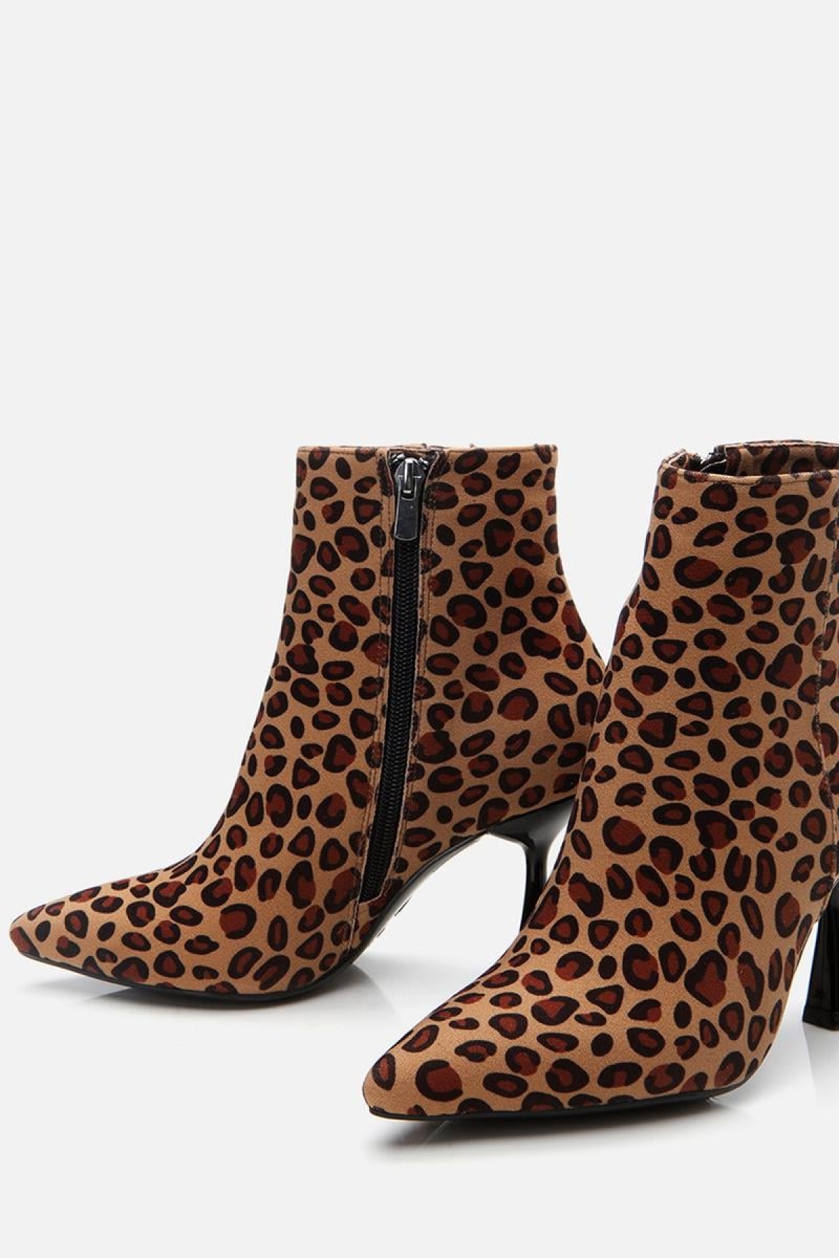 Leopar Desenli Kadın Topuklu Bot - Görsel 5