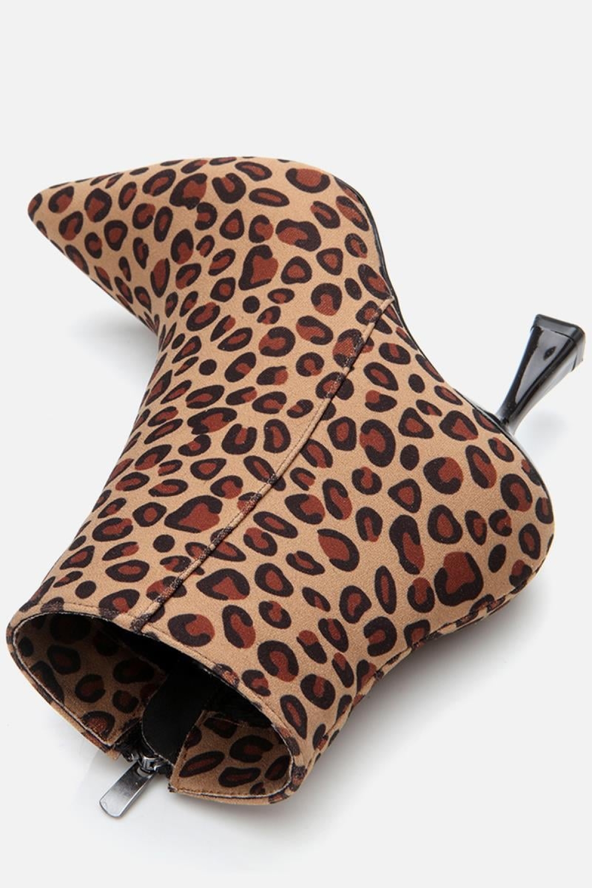 Leopar Desenli Kadın Topuklu Bot - Görsel 7