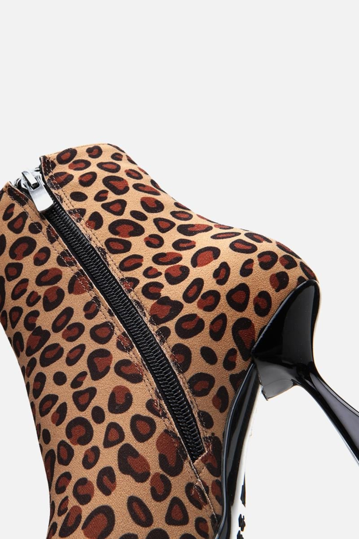 Leopar Desenli Kadın Topuklu Bot - Görsel 8