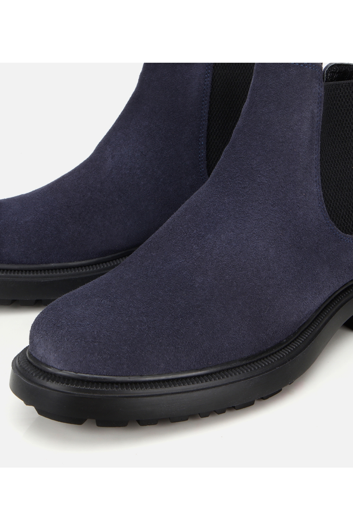 Erkek Süet Deri Lacivert Lastik Detaylı Chelsea Bot - Görsel 4