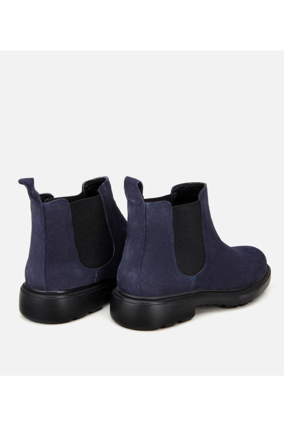 Erkek Süet Deri Lacivert Lastik Detaylı Chelsea Bot - Görsel 5