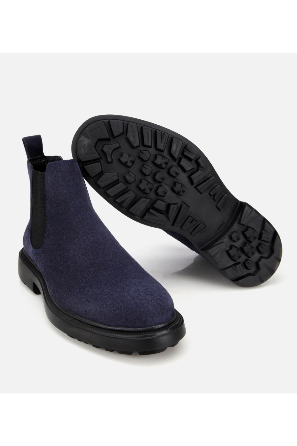 Erkek Süet Deri Lacivert Lastik Detaylı Chelsea Bot - Görsel 7