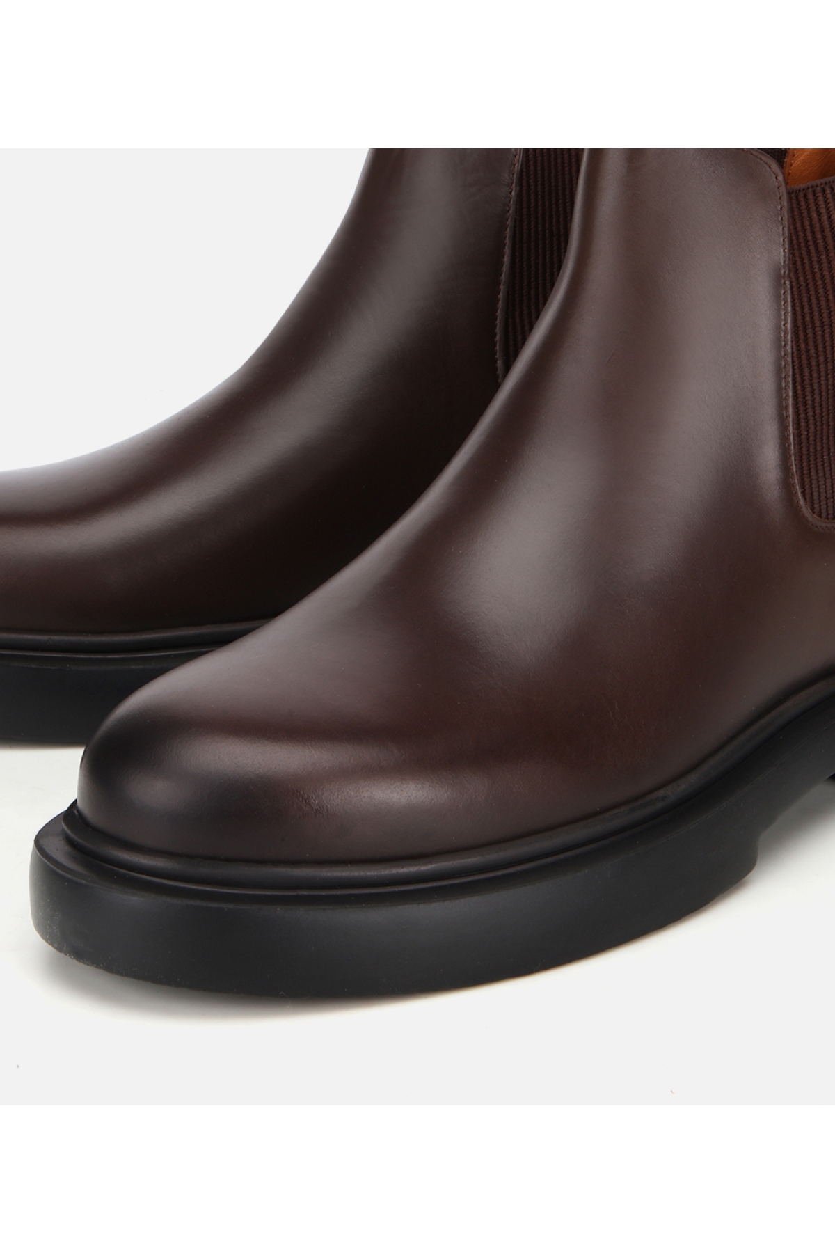 Erkek Deri Kahverengi Lastik Detaylı Chelsea Bot - Görsel 4