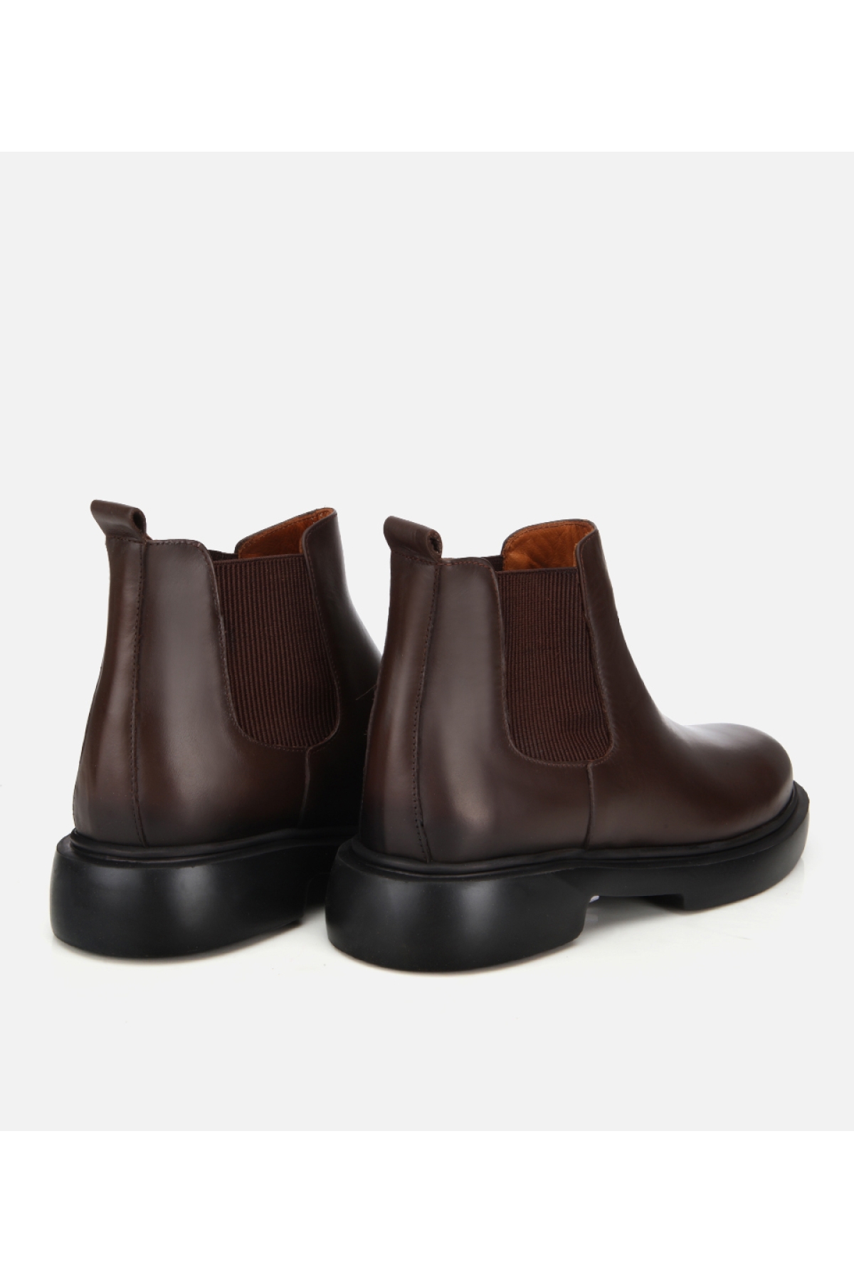 Erkek Deri Kahverengi Lastik Detaylı Chelsea Bot - Görsel 5