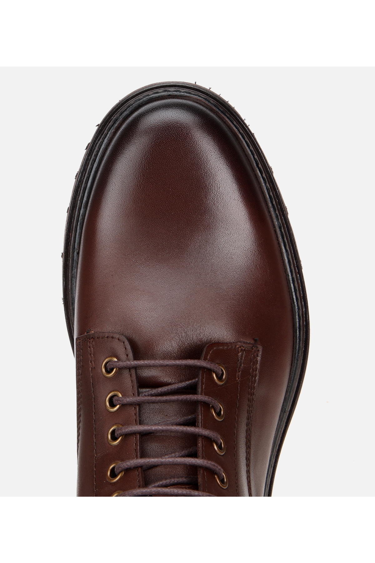 Erkek Deri Kahverengi Fermuarlı Kalın Tabanlı Casual Bot - Görsel 6