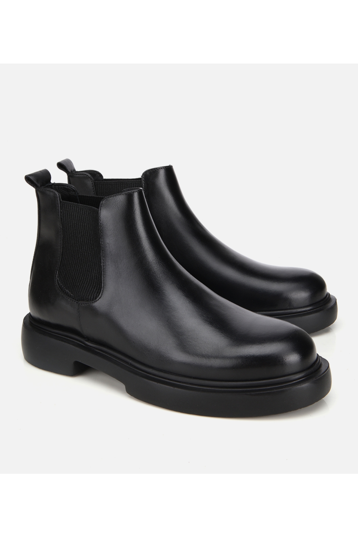 Erkek Deri Siyah Lastik Detaylı Chelsea Bot - Görsel 3