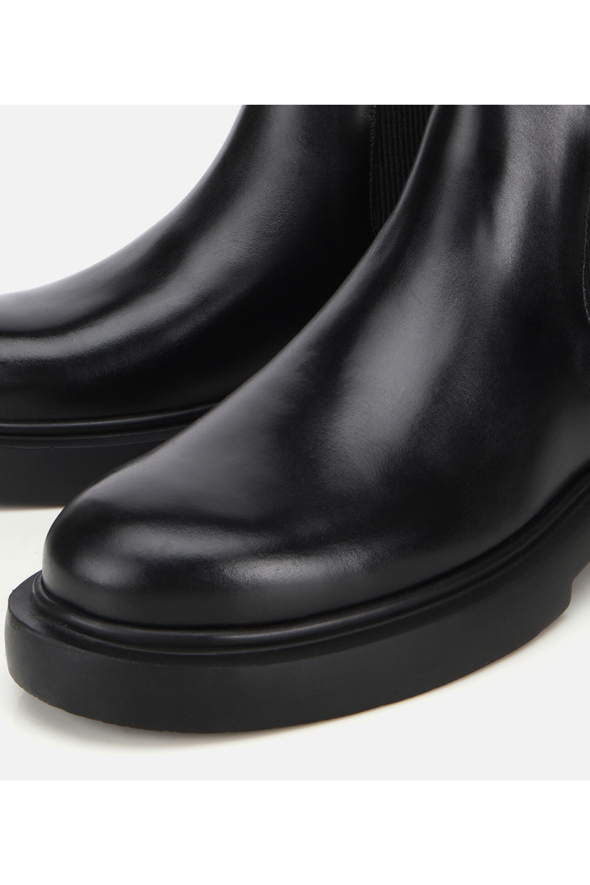 Erkek Deri Siyah Lastik Detaylı Chelsea Bot - Görsel 4