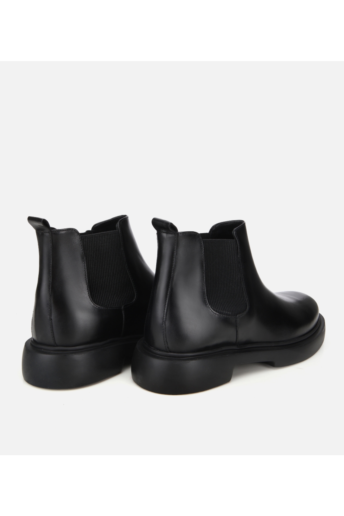 Erkek Deri Siyah Lastik Detaylı Chelsea Bot - Görsel 5