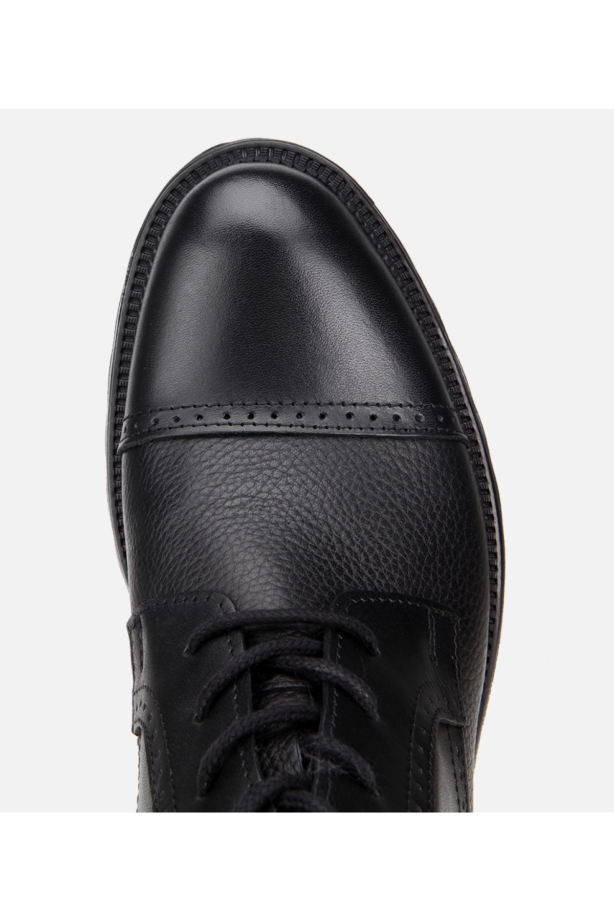 Erkek Deri Siyah İşleme Detaylı Klasik Bot - Görsel 6