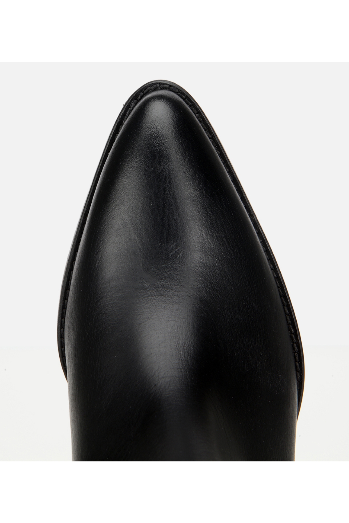 Kadın Deri Siyah İşleme Detaylı Western Kovboy Çizme - Görsel 6