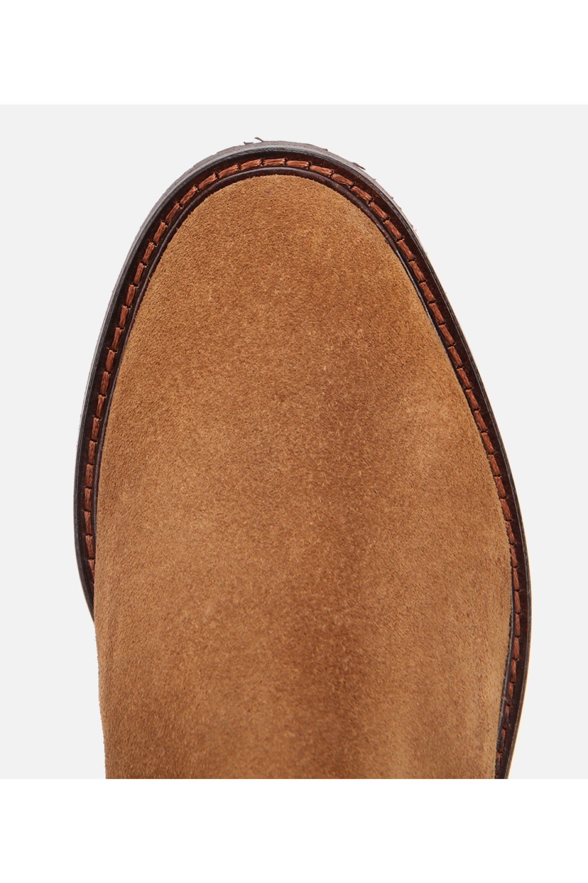 Kadın Süet Deri Taba Tokalı Binici Düz Çizme - Görsel 6