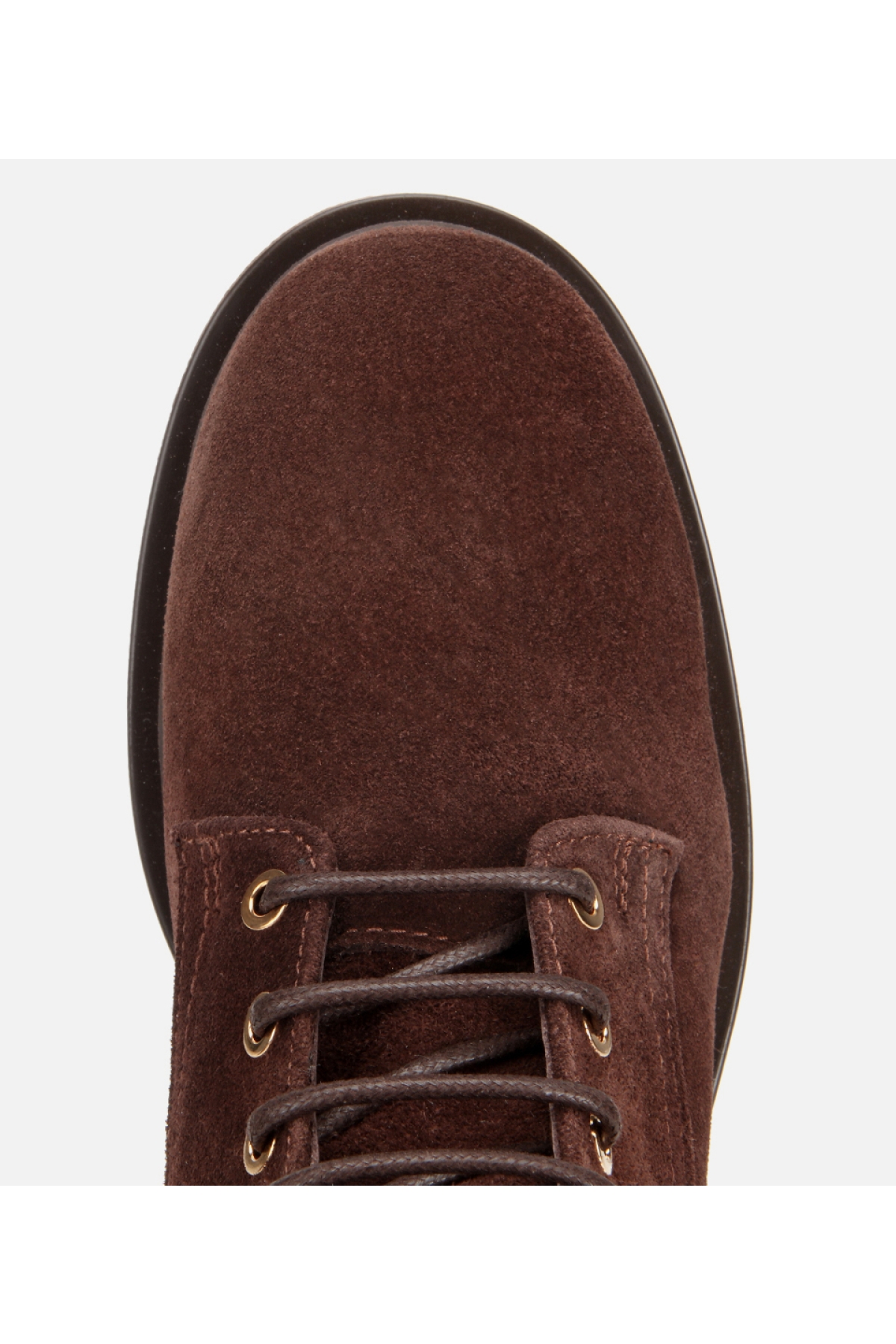 Kadın Süet Deri Kahverengi Bağcık Detaylı Fermuarlı Düz Bot - Görsel 6