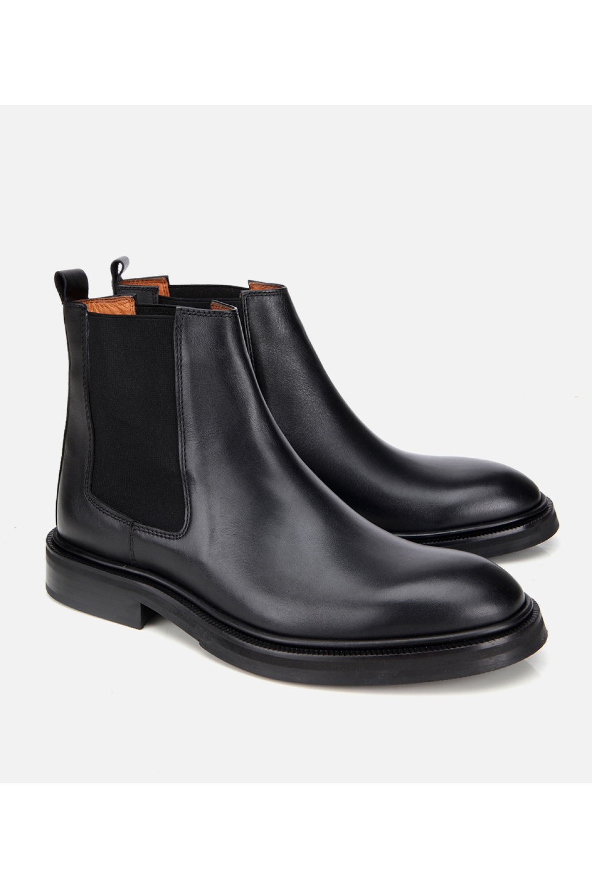 Erkek Deri Siyah Lastik Detaylı Chelsea Bot - Görsel 3