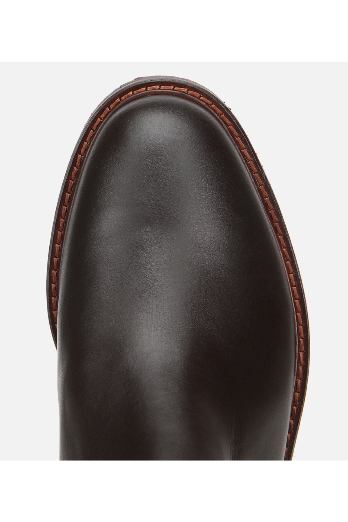 Kadın Deri Kahverengi Tokalı Binici Düz Çizme - Görsel 6