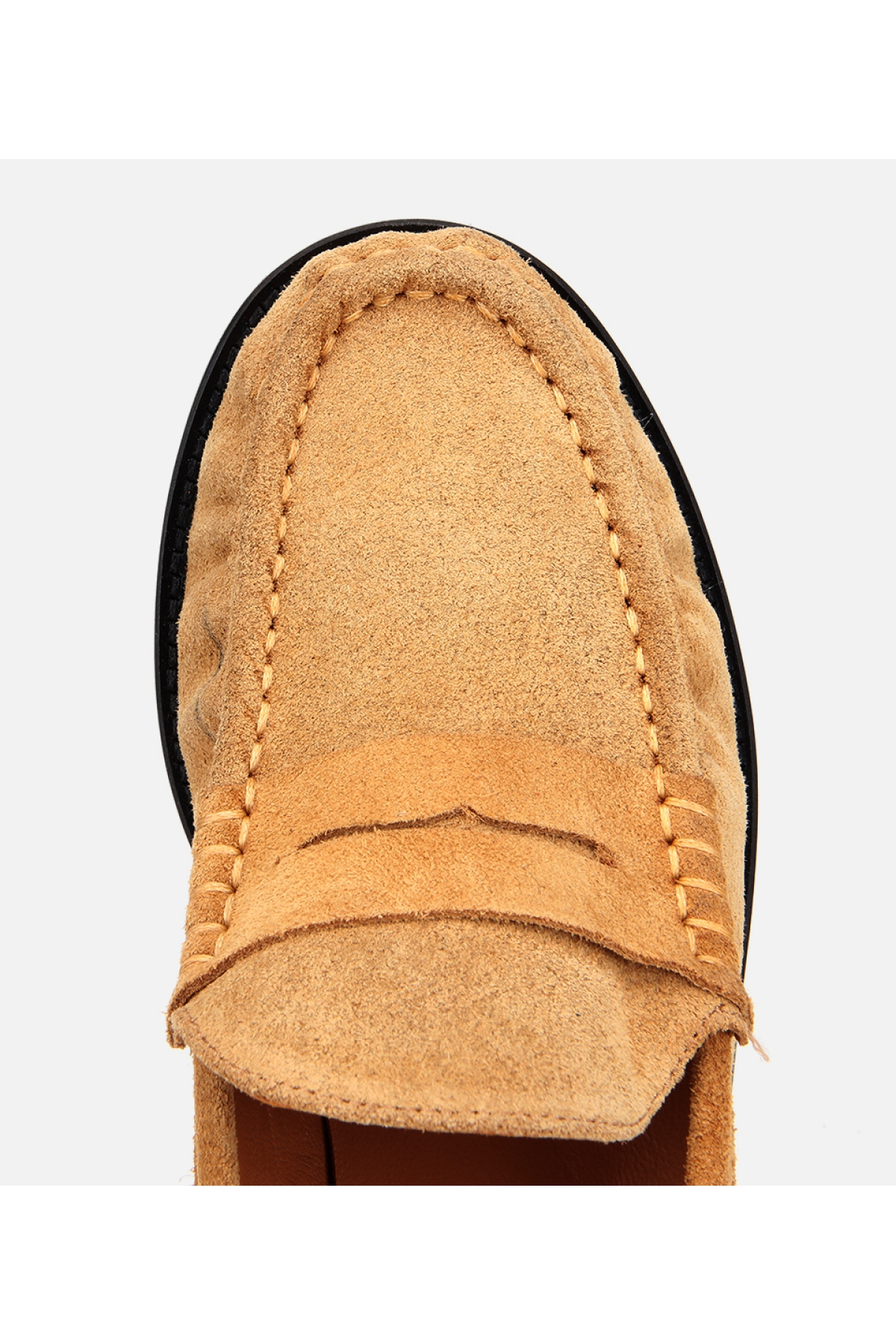 Kadın Süet Deri Taba Yumuşak Dokulu Klasik Loafer - Görsel 6