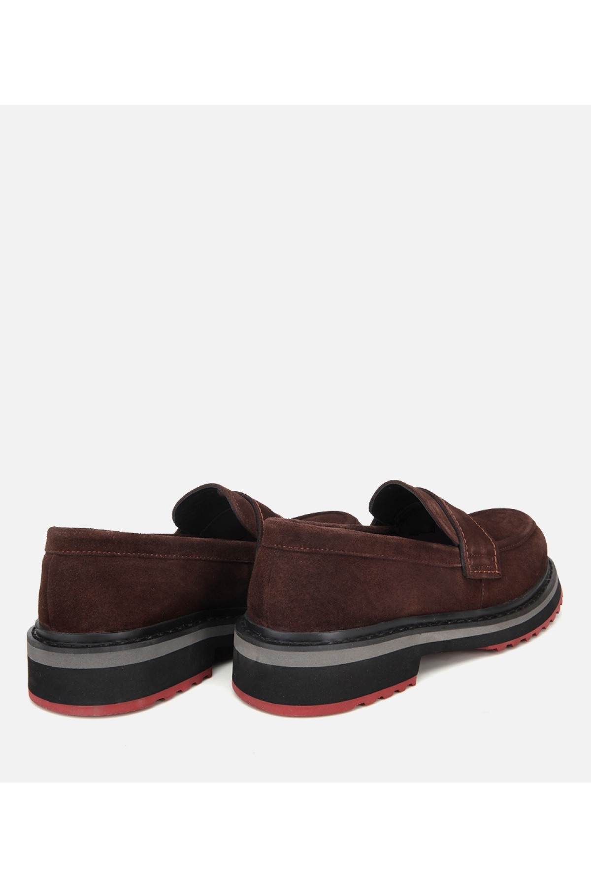 Erkek Süet Deri Kahverengi Hafif Tabanlı Günlük Loafer - Görsel 5